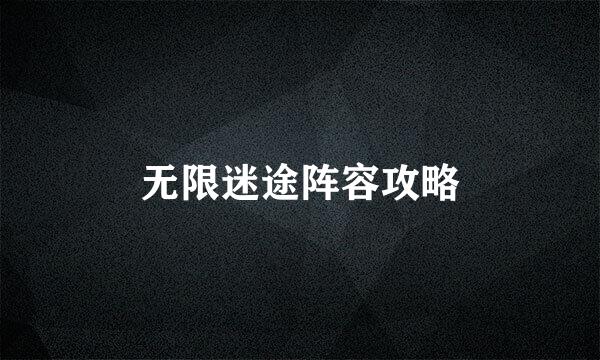 无限迷途阵容攻略