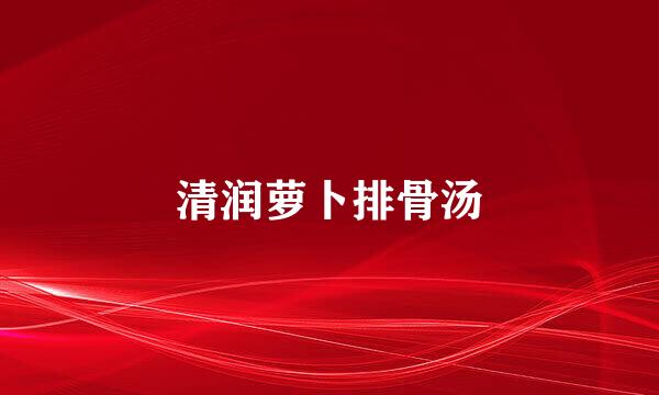 清润萝卜排骨汤