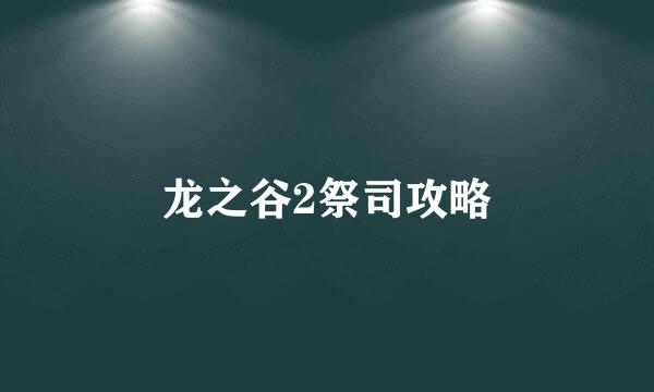 龙之谷2祭司攻略