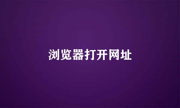 浏览器打开网址