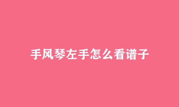 手风琴左手怎么看谱子