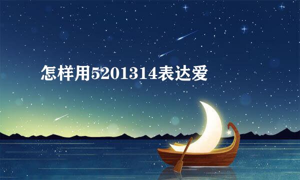 怎样用5201314表达爱