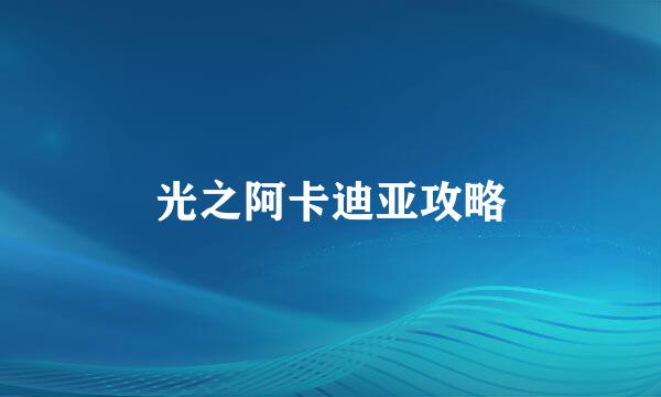 光之阿卡迪亚攻略