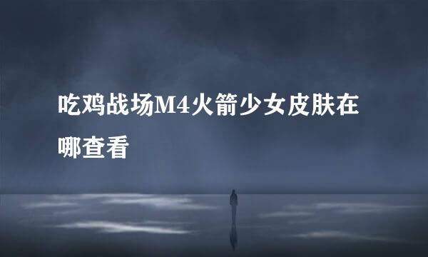 吃鸡战场M4火箭少女皮肤在哪查看