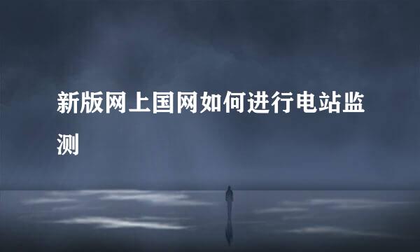 新版网上国网如何进行电站监测