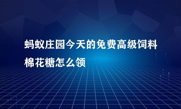 蚂蚁庄园今天的免费高级饲料棉花糖怎么领