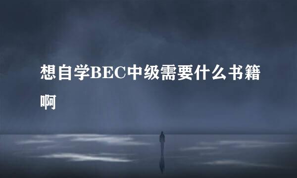 想自学BEC中级需要什么书籍啊