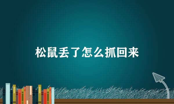 松鼠丢了怎么抓回来