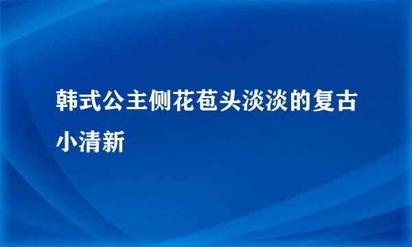 韩式公主侧花苞头淡淡的复古小清新