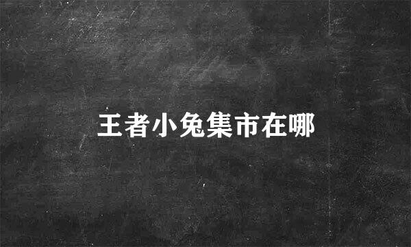 王者小兔集市在哪