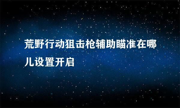 荒野行动狙击枪辅助瞄准在哪儿设置开启
