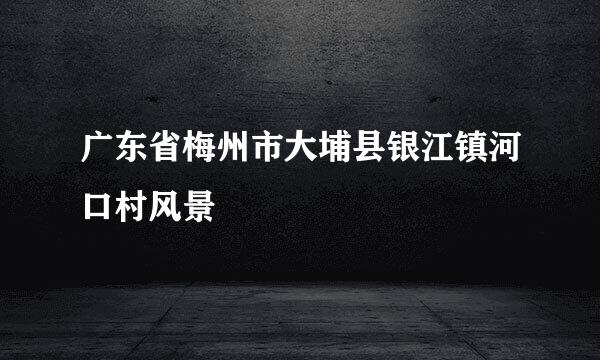 广东省梅州市大埔县银江镇河口村风景