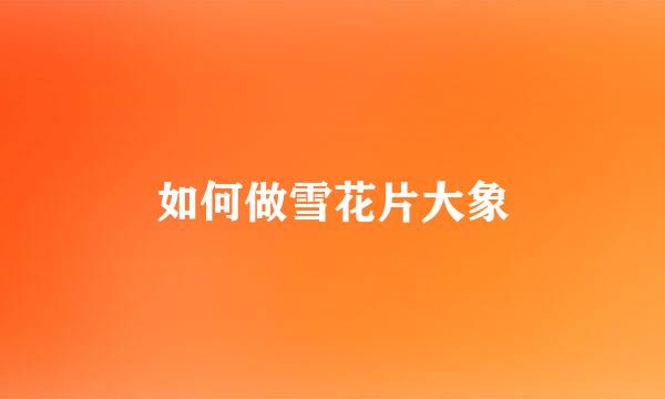 如何做雪花片大象