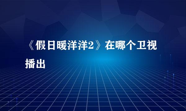 《假日暖洋洋2》在哪个卫视播出