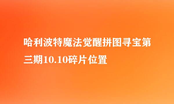哈利波特魔法觉醒拼图寻宝第三期10.10碎片位置