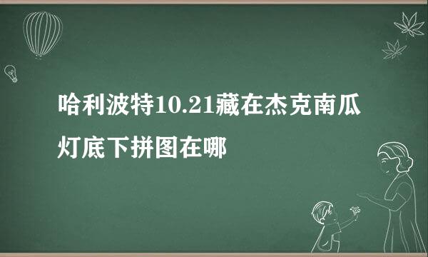 哈利波特10.21藏在杰克南瓜灯底下拼图在哪