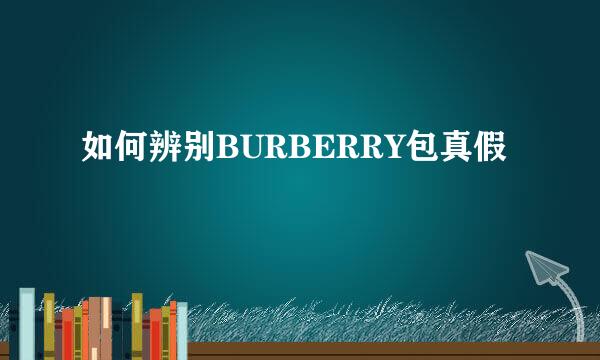 如何辨别BURBERRY包真假