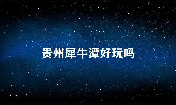 贵州犀牛潭好玩吗