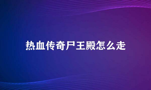 热血传奇尸王殿怎么走