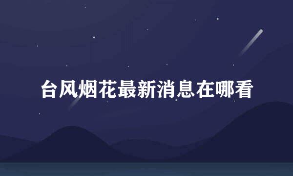 台风烟花最新消息在哪看