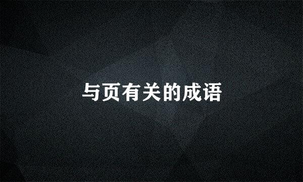 与页有关的成语