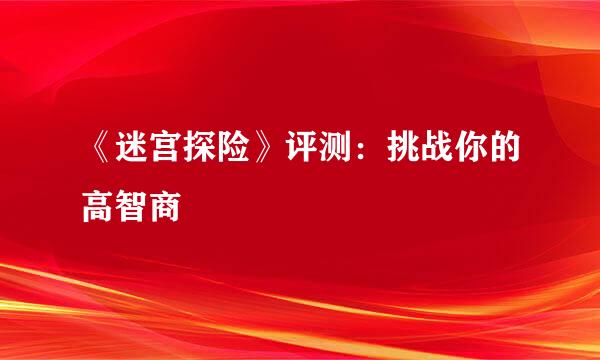 《迷宫探险》评测：挑战你的高智商