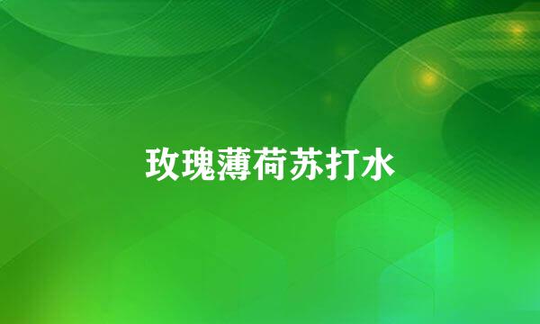 玫瑰薄荷苏打水