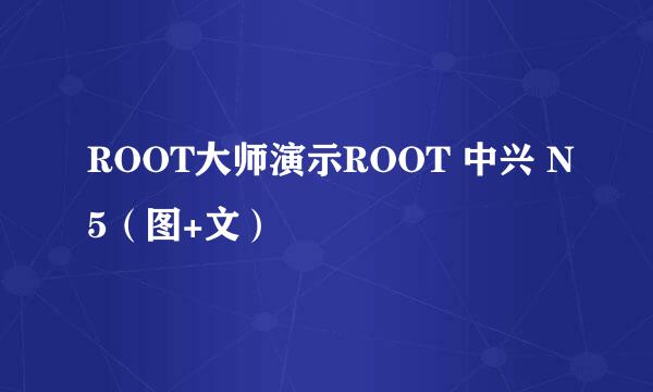 ROOT大师演示ROOT 中兴 N5（图+文）