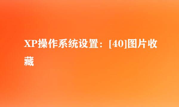 XP操作系统设置：[40]图片收藏