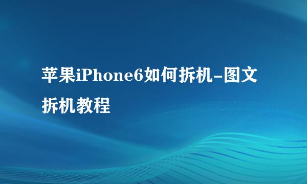 苹果iPhone6如何拆机-图文拆机教程