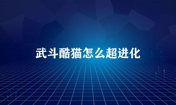武斗酷猫怎么超进化