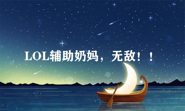 LOL辅助奶妈，无敌！！