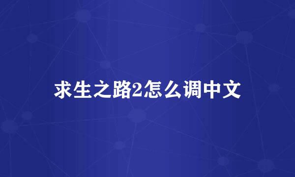 求生之路2怎么调中文