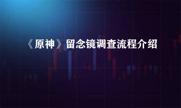 《原神》留念镜调查流程介绍