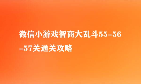 微信小游戏智商大乱斗55-56-57关通关攻略