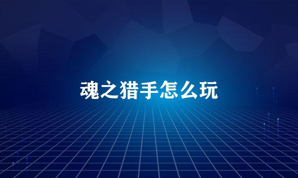 魂之猎手怎么玩