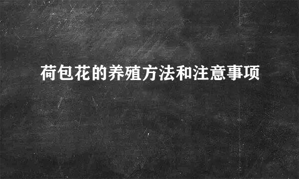 荷包花的养殖方法和注意事项
