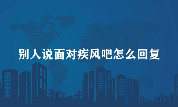 别人说面对疾风吧怎么回复