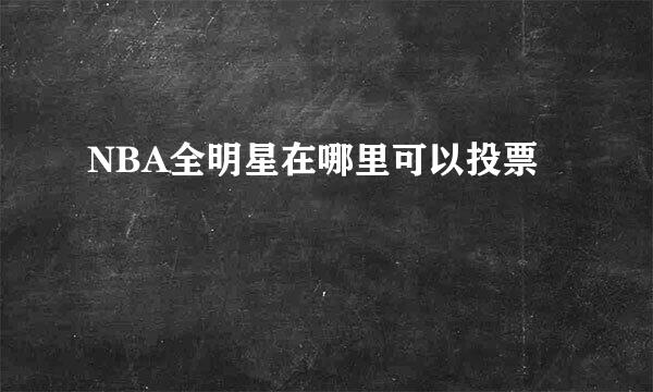 NBA全明星在哪里可以投票