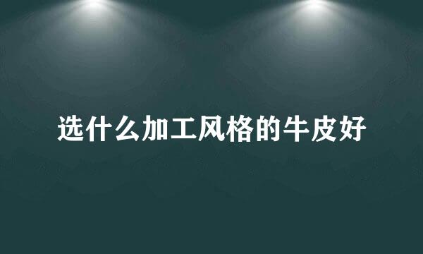 选什么加工风格的牛皮好