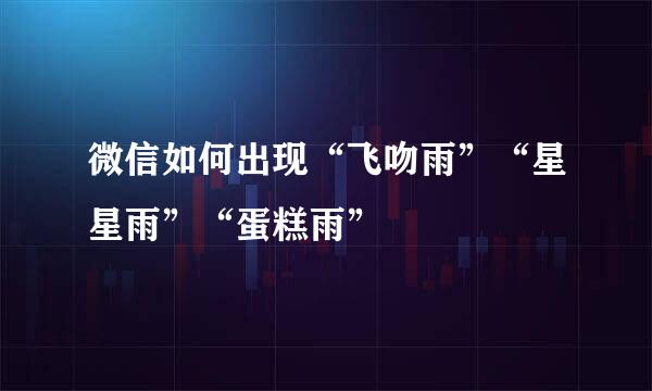微信如何出现“飞吻雨”“星星雨”“蛋糕雨”