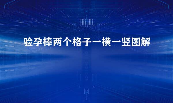 验孕棒两个格子一横一竖图解