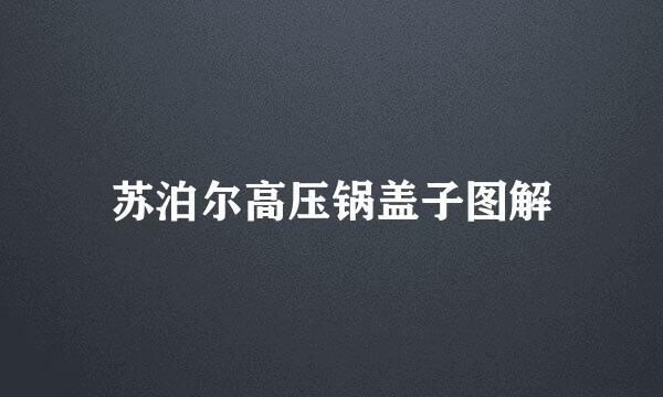 苏泊尔高压锅盖子图解