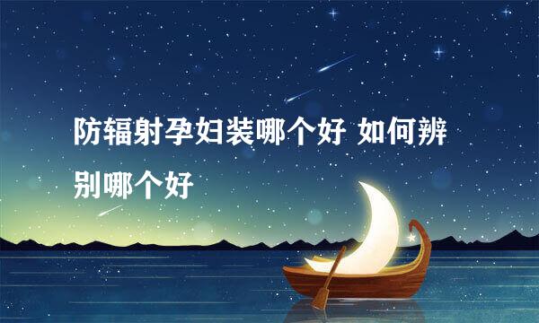 防辐射孕妇装哪个好 如何辨别哪个好