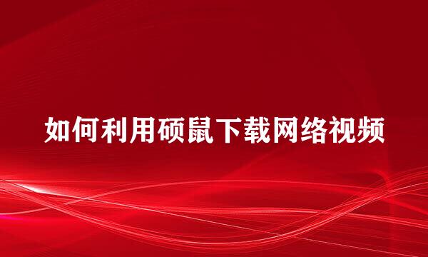 如何利用硕鼠下载网络视频