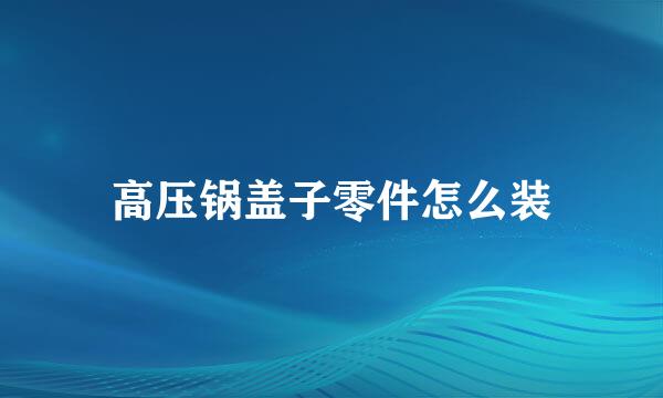 高压锅盖子零件怎么装