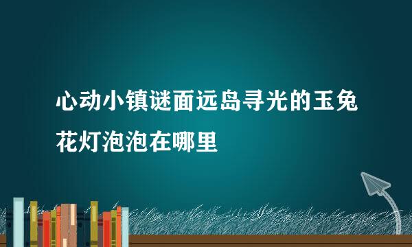 心动小镇谜面远岛寻光的玉兔花灯泡泡在哪里