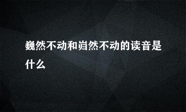 巍然不动和岿然不动的读音是什么