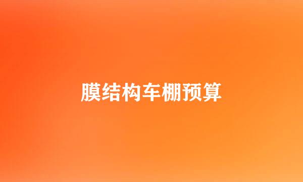 膜结构车棚预算