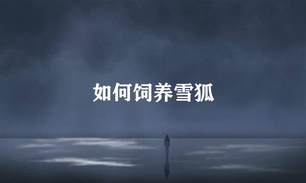 如何饲养雪狐